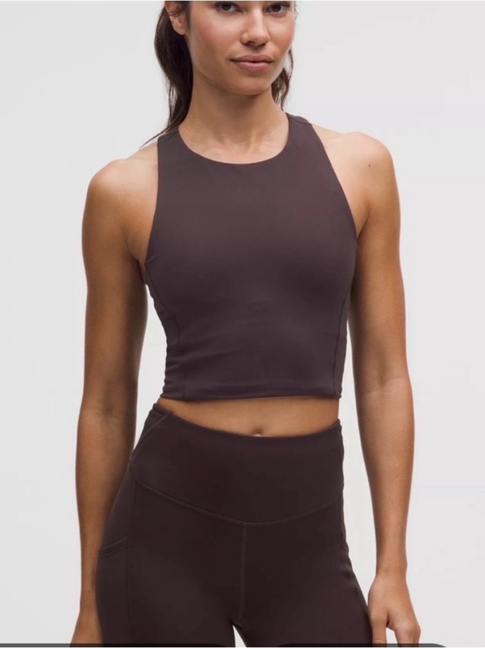 Lululemon Swift Speed Cropped Tank Top in Sequoia